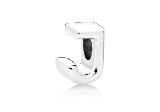 PANDORA Bedel zilver Letter J 797464