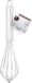 Sans marque Fouet 20 cm, fouet ballon en acier inoxydable, argent