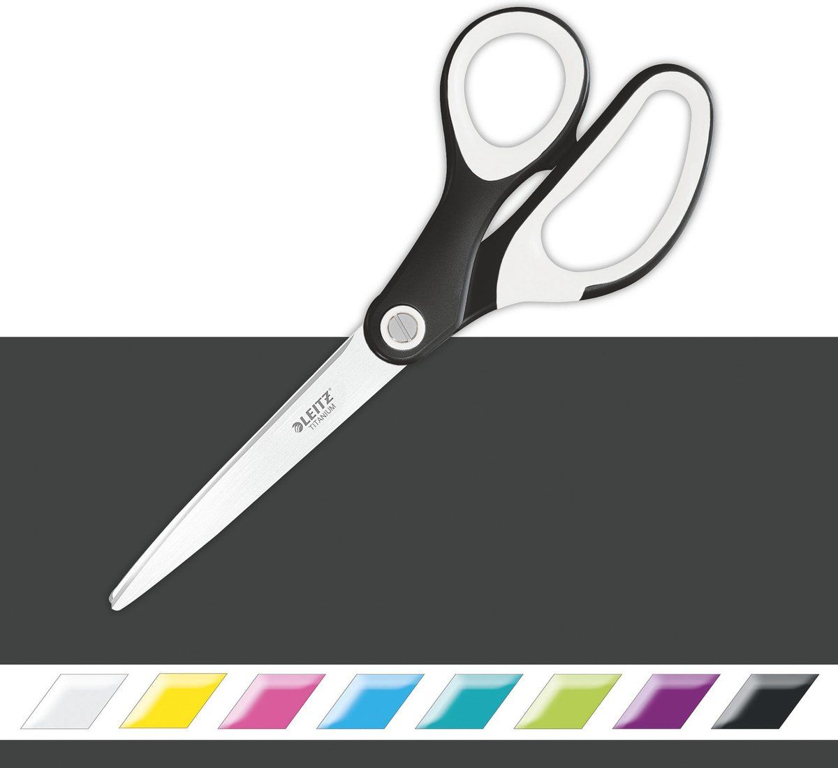 Leitz WOW Titanium Roestvrijstalen Schaar - Zwart