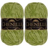 JubileeYarn Chenille Garen - Worsted Gewicht - 100g/streng (2 strengen, 115 Algen)