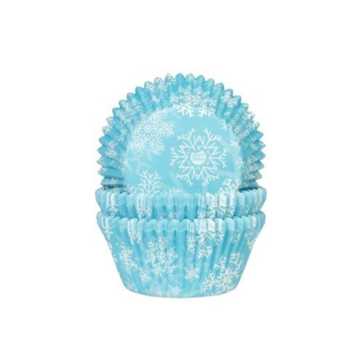 House of Marie Cupcake Cups IJskristal Blauw Frozen 50x33mm. 50st