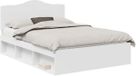 vidaXL Bedframe - met hoofdeinde - Wit - 150 x 200 cm - Massief grenenhout