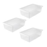 keeeper Bak bea met ventilatiesysteem, 59 x 39 x 18 cm, 30 l, transparant, 3 stuks