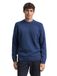 Tom Tailor - Gebreide trui met ribdetails - Maat M - ocean blue melange