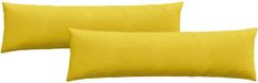 vidaXL Zitkussens - 2 stuks - Geel - 145 x 40 cm - Corduroy stof