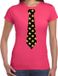 Bellatio Decorations Thema/verkleed feest stropdas t-shirt sterretjes - Dames - Roze - XS