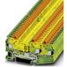 Phoenix Contact 3206474 Doorgangsserieklem 6.2 mm Snelaansluiting Groen, Geel 50 stuk(s) Piece