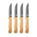 MasterChef 4-delige steakmessen, set van 4 gekartelde roestvrijstalen messen, 12,5 cm lang, met jumbo houten geklonken handgrepen van massief acaciahout, 4-delig