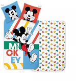Disney Mickey Mouse dekbedovertrek Jump Play 100 x 135 cm - 40 x 60 cm - katoen