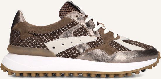 Floris van Bommel Sfw-10153 Noppi Sneakers - Leer - Dames - Bronskleurig - Maat 43
