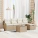 Maison Exclusive - Ensemble de jardin 6 places, banc de jardin en polyrotin