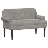 vidaXL Lovingseat met knoopge tuft Lichtgrijs 120 x 66 x 78 cm fluweel