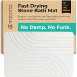 TOSORO - Stenen badmat, diatomeeënaarde antislip stenen douchemat, sneldrogend, absorberende badsteenmat, elegant en modern design, gemakkelijk schoon te maken (23,5 x 15 zandsteen)