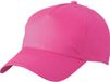 Myrtle Beach Gustav Daiber Gmbh Baseball pet/cap 5 panels - 10x stuks - roze - volwassenen - Voordelige caps - katoen - klittenband sluiting