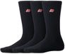 New Balance NB Patch Logo Crew 3 Paires Chaussettes de sport unisexe - NOIR - Taille M