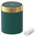 Mini poubelle de 1,5 litre avec couvercle à charnière, acier inoxydable, pour bureau