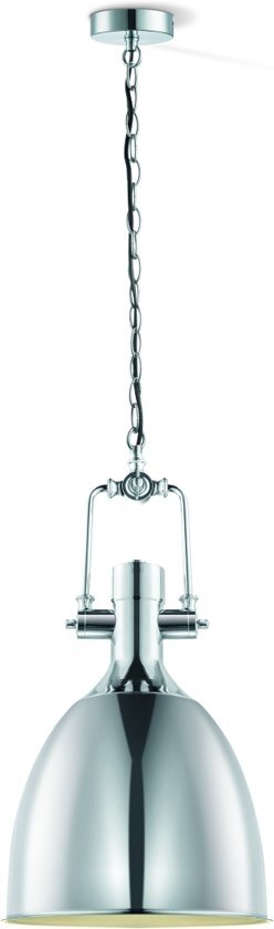 Home Sweet Home Light Depot - Hanglamp Dive - Industrieel - Chroom Metaal - Rond - Ã˜ 29 cm