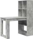 vidaXL Bureau Beton Grijs Bewerkt Hout 122 x 67 x 145 cm