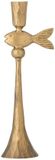 Bloomingville Kandelaar Capet messingkleurig met vis 28 cm