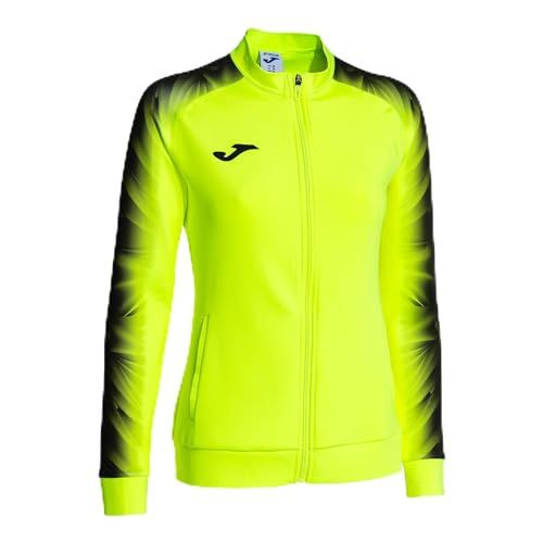 Joma Elite XI Men's Sweatshirt - Full Zip - Fluorescent Yellow/Black - M