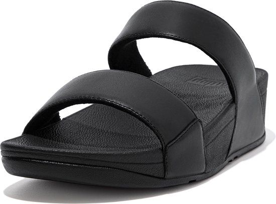 FitFlop Lulu Slide - Leather ZWART - Maat 36 - Dames - Maat 36
