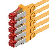 1aTTack.de 5x 7,5m - Cat 6 netwerkkabel patchkabel Cat6 RJ45 SFTP - Geel