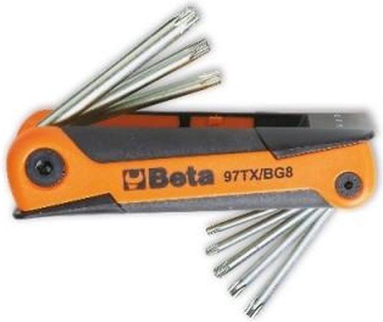 Beta 8-delig set haakse stiftsleutels met Torx® profiel