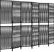 vidaXL Paravent - 6 panneaux - poly rotin - Noir