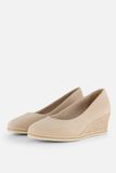 Tamaris Pumps met sleehak beige Leer - Dames - Maat 40