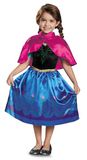Disguise Disney Frozen Anna-kostuum, officieel Disney-kostuum, maat XS, S, voor meisjes van 3/6 jaar, Paars, XS (3-4 años)