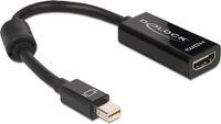 Delock Mini DisplayPort naar HDMI Adapter - Zwart - 0.2 meter