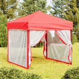 Maison Exclusive - Tente de réception pliable avec parois latérales, rouge, 2x2 mètres
