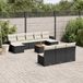 Maison Exclusive - Ensemble de jardin, 11 pièces, avec coussins, noir, en polyrotin