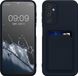 kwmobile telefoonhoesje geschikt voor Samsung Galaxy A14 5G - Hoesje met pasjeshouder - TPU case in donkerblauw