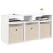 vidaXL Meuble bas avec tiroir Blanc 87 x 27,5 x 43 cm