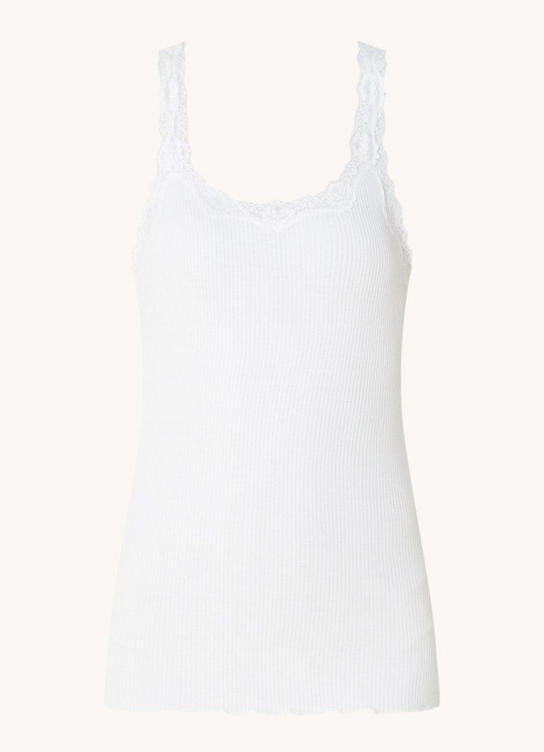 Rosemunde Tanktop in zijdeblend met kant