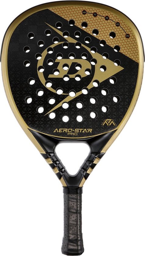 Dunlop Aero-Star Pro 16K (Diamant) - 2023 padel racket zwart/goud