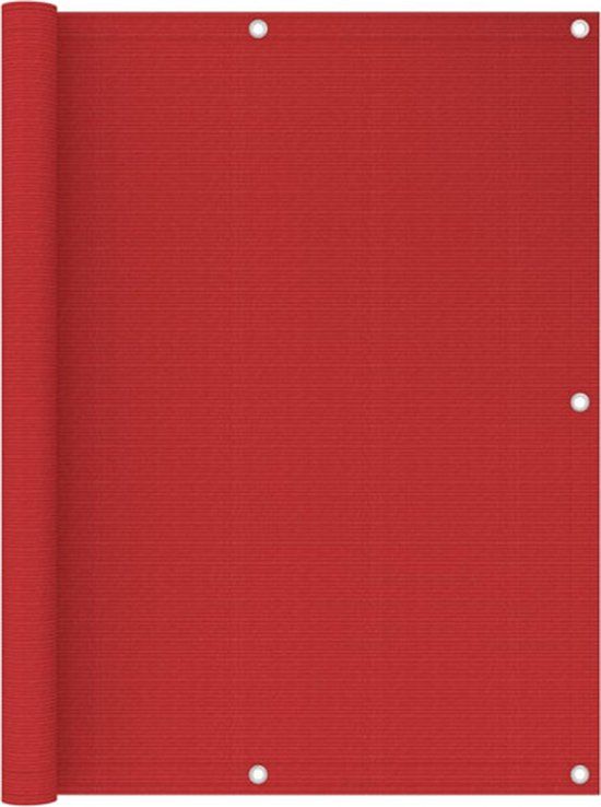 vidaXL Balkonscherm - 120x500 cm - HDPE - Rood