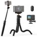 K&F Concept MS29 Flexibel statief voor smartphone en camera, intrekbare selfiestick, mini-standaard met afstandsbediening, statief met statiefhouder, statief voor iPhone/Samsung
