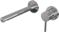 Brauer Chrome Carving Inbouw Wastafelmengkraan met Rechte Uitloop en Rozetten Model A1 Chroom