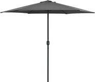 vidaXL Parasol met aluminium paal 270x246 cm antracietkleurig