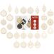 MCE-Commerce A550126 Kersthanger, kerstboomversiering, 26 stuks, 6 cm, hout, natuur, 6-7 cm