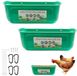 BeiJingLiangPinJiaZuoKeJiWenHuaFaZhanYouXianGongSi 2 pièces mangeoire pour poulets avec clips, distributeur d'alimentation suspendu polyvalent pour canards, oies et volailles - Conception durable et pratique