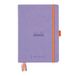 RHODIA 118578C - Hardcover Notitieboek Bullet Journal Goalbook Iris - A5 14,8 x 21 cm - Dot Stippen - 240 pagina's - Clairefontaine Wit Papier 90 g/m² - 3 Leeslinten, Elastieksluiting - Imitatieleer