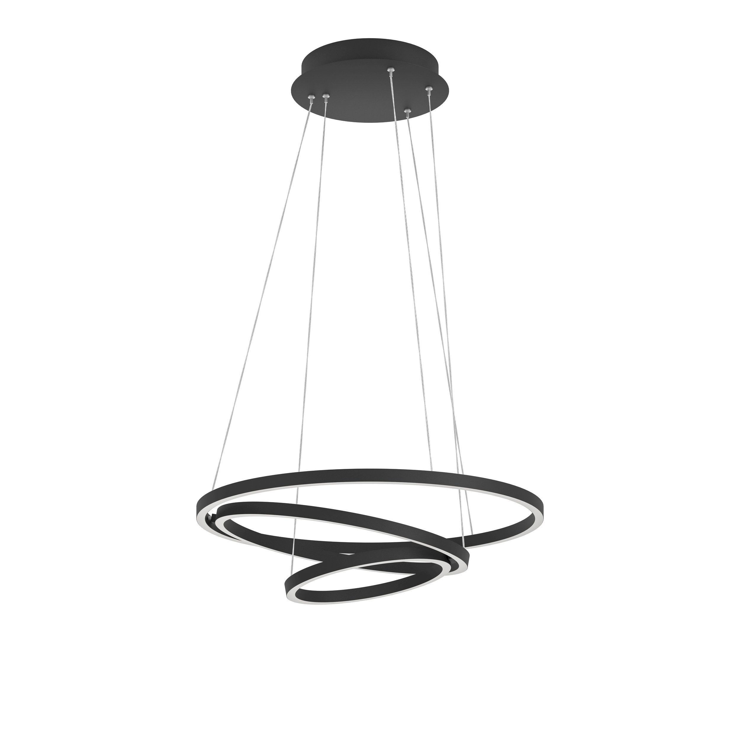 EGLO Connect Lobinero-Z Smart Hanglamp - Ø 58 cm - Zwart - LED - Dimbaar - Zigbee