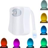 TEMPO DI SALDI LED-licht voor toilet 8 kleuren RGB-verlichting badkamer met schemersensor