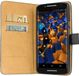 Mumbi Book Case Leer Zwart voor Motorola Moto X Play