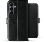 Rosso Element Geschikt voor Samsung Galaxy S25 | Wallet Book Case | Portemonnee Hoesje | 3 Pasjes | Magneetsluiting | Stand Functie | Zwart