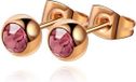 Cilla Jewels Oorstekers Rose Edelstaal Roze steen