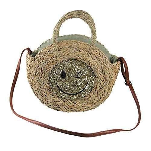 AM-Design tas - stro/Tc-voering - goud - 35x35x11 cm